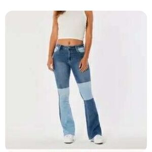 Hollister Blue Flare Wide Leg Jeans